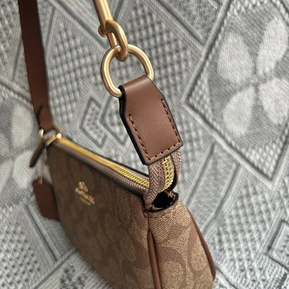 Coach Signature Canvas Mini Shoulder Bag - Picture 5 of 8
